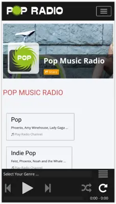 Pop Music Radio android App screenshot 0